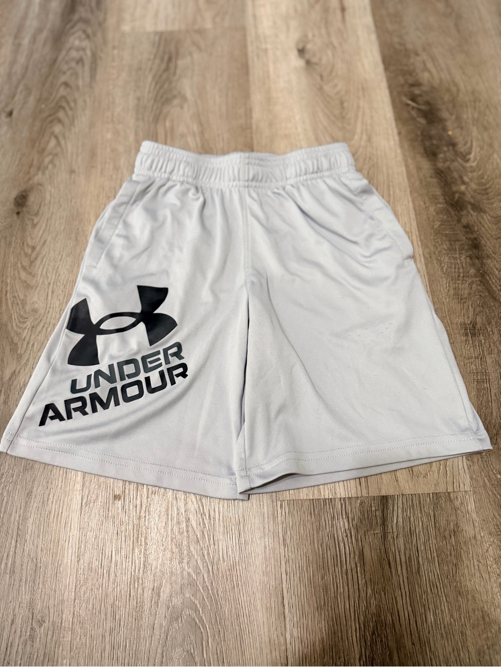Under Armour Light Gray Performance Logo Shorts